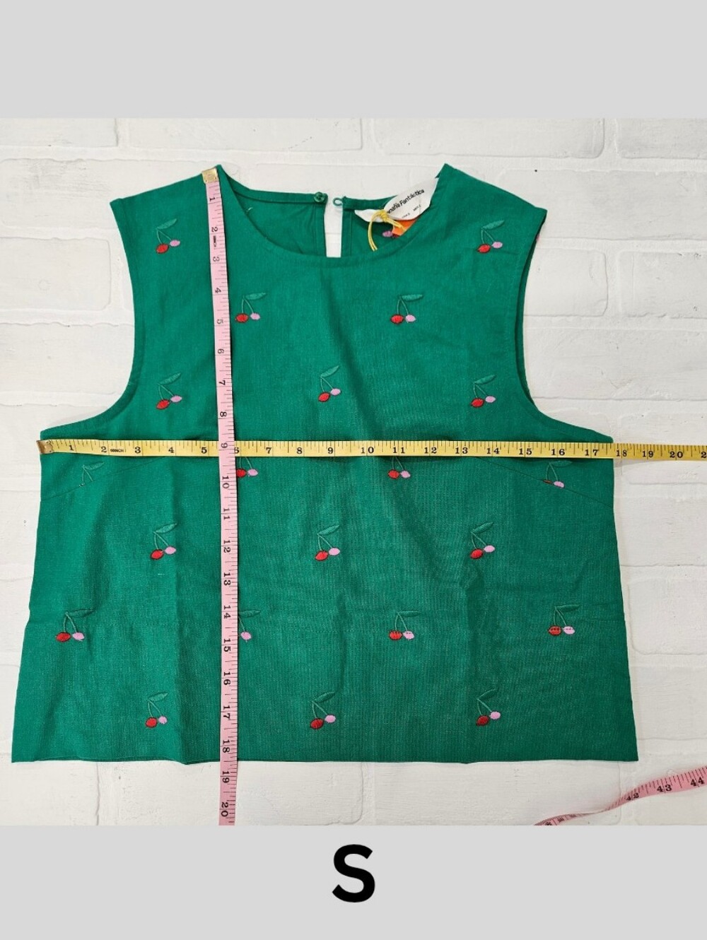 Embroidered Cherry Shell Top - Picture 7 of 10